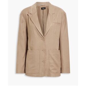 Monrow Relaxed Oversized Linen Blazer